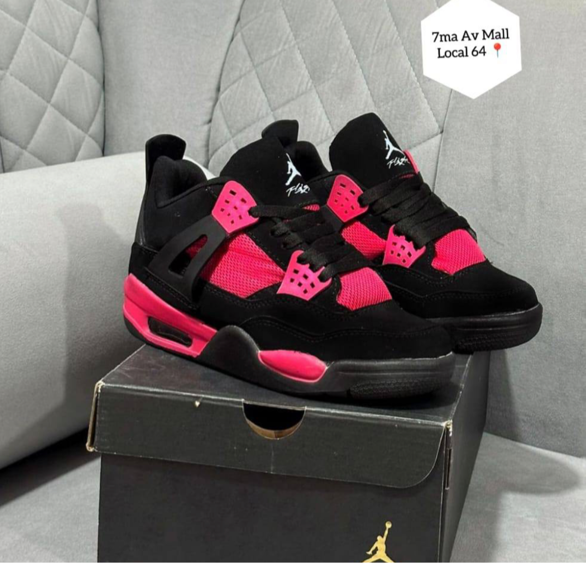 Womens black/dark pink jordans
