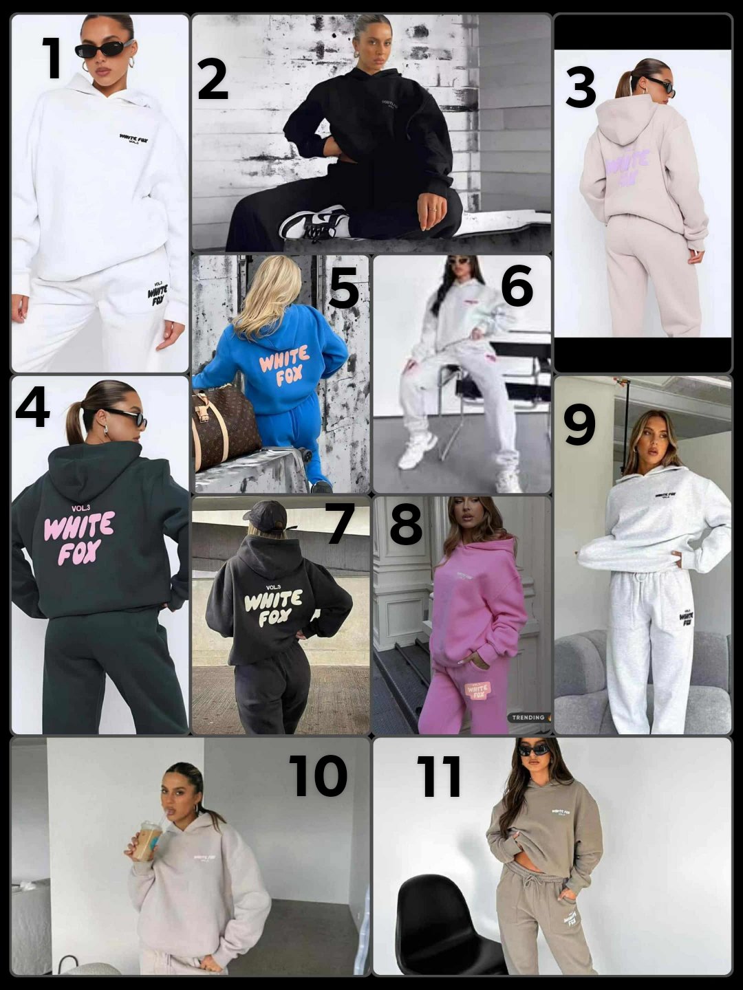White Fox hoodie set