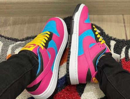 Kids Blue/pink/yellow dunks