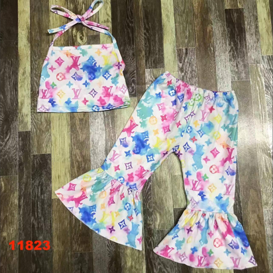 White lv pants set