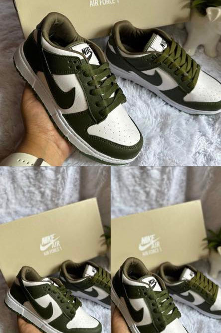 Mens Olive Green/ white dunks