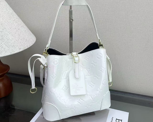 White Lv purse