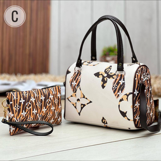White Lv purse & wristlet set