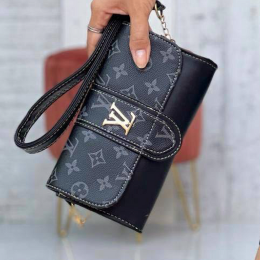 Black Lv wallet