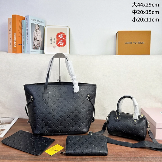 Black Lv purse set