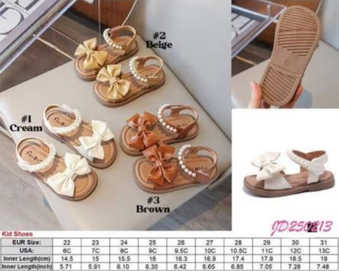 Kids bow sandals