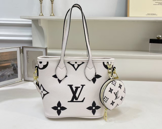 White Lv purse