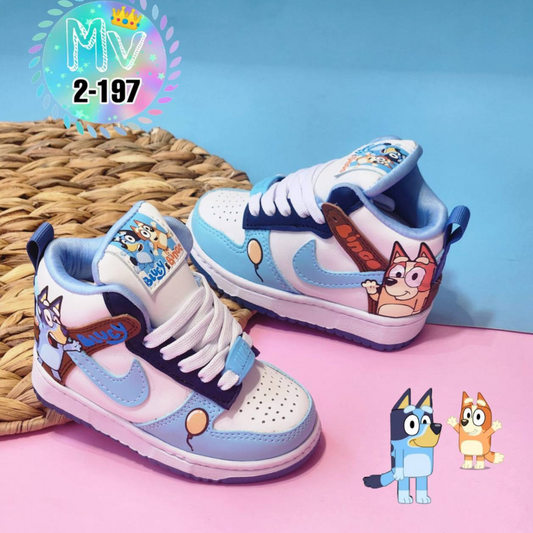 Kids Bluey Brown & Blue shoes