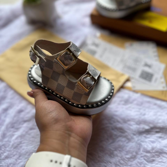 Womens white Lv sandals