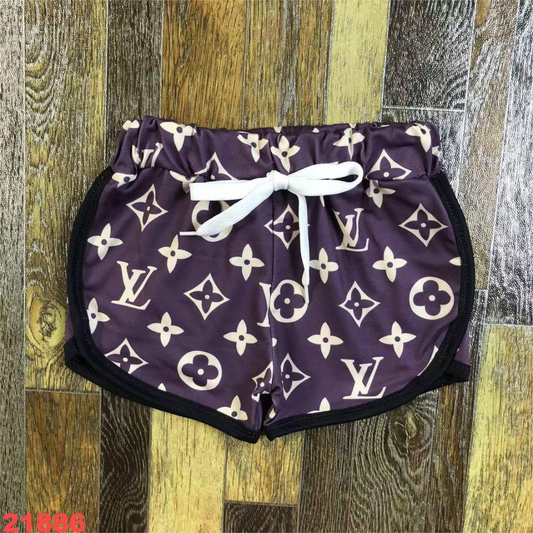 Kids Brown Lv shorts