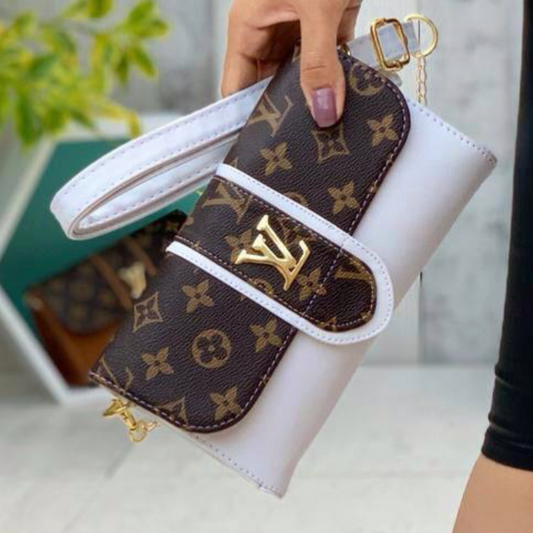 White Lv wallet