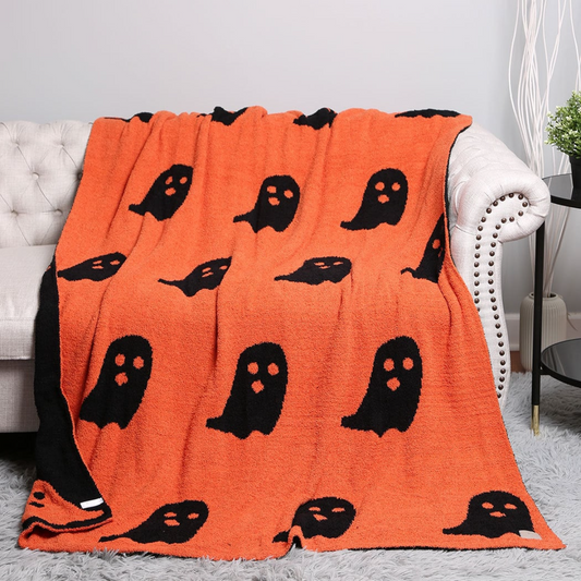 Orange halloween blanket