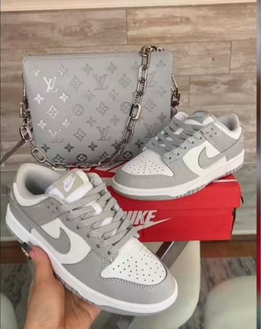 Grey Lv & Dunks set