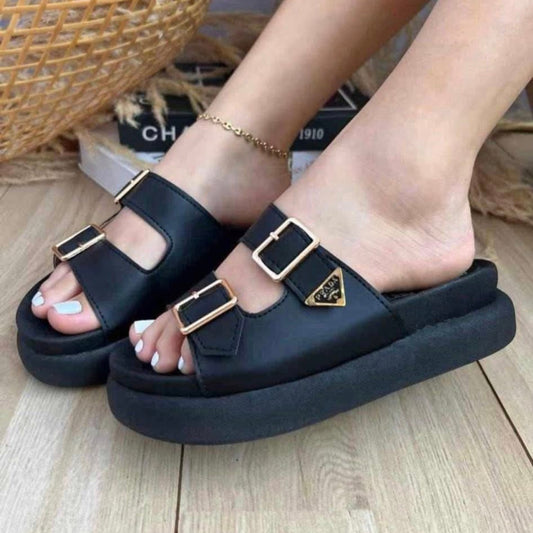 Black Prada Sandals