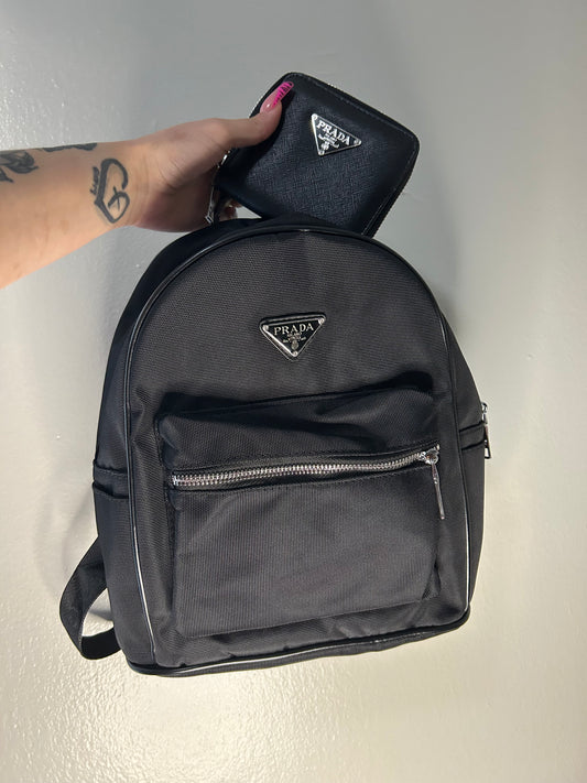 RTS Prada backpack & Wallet set