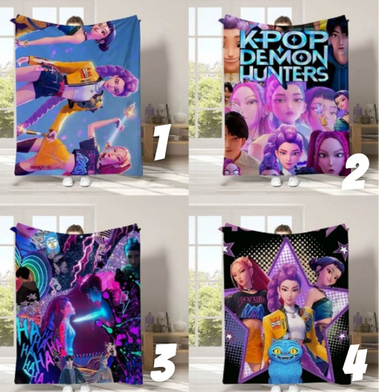 K pop demon hunter blankets