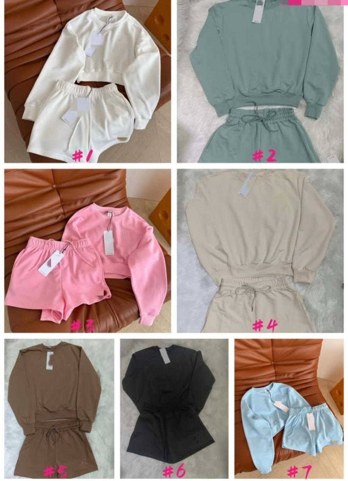 Womens longsleeve shorts set