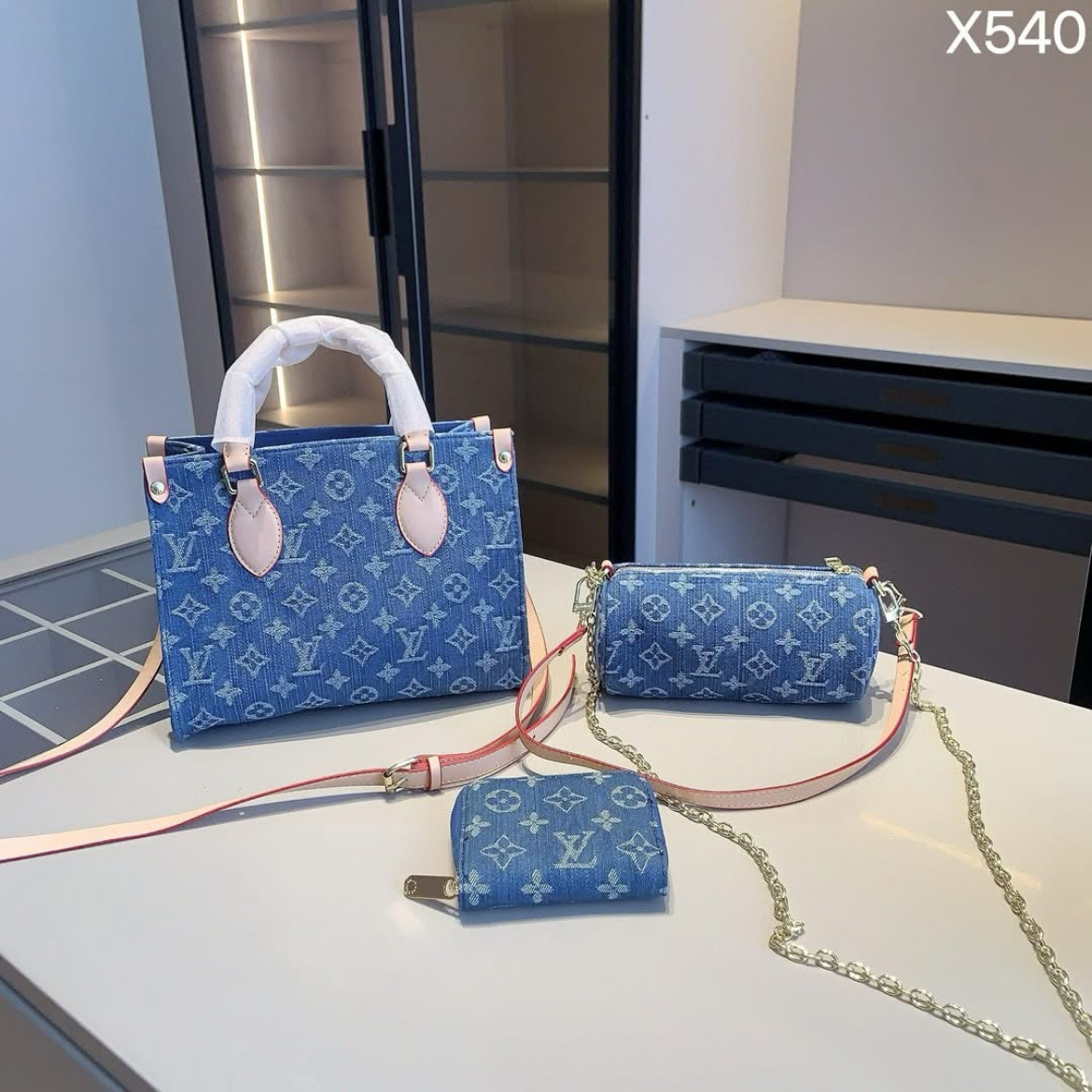 Denhim Lv purse set