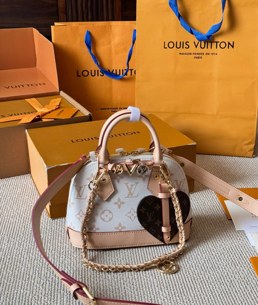 White Lv crossbody