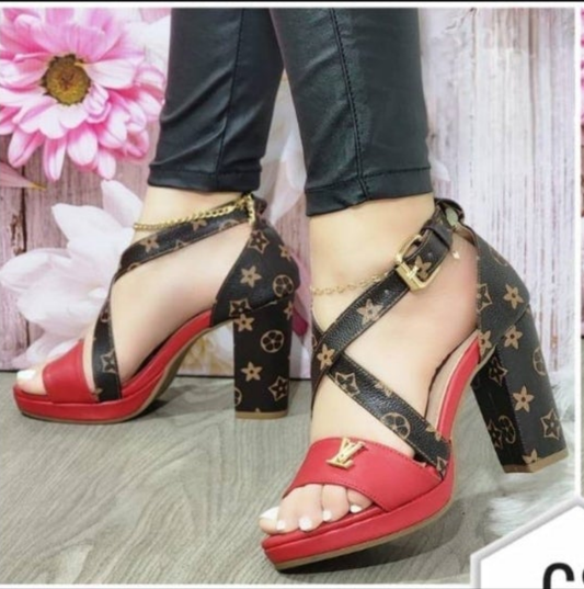 Womens LV red/brown heels