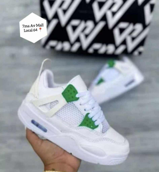 Mens white/green jordans