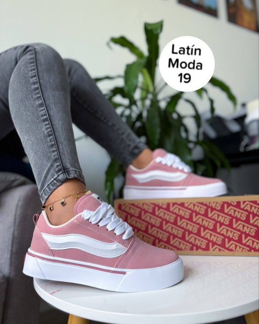 Womens pink/white vans