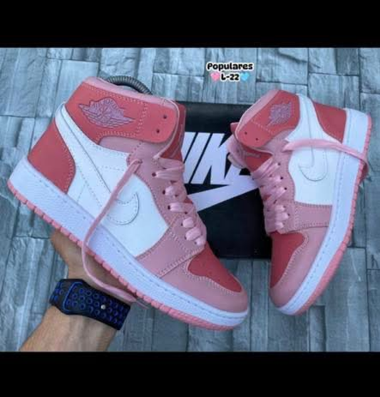 Kids two tone pink/white nike