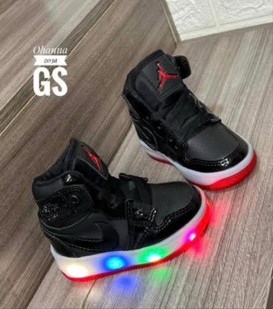 Kids black/red light up