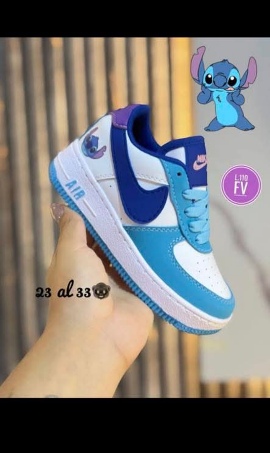Womens white/blue stitch nike