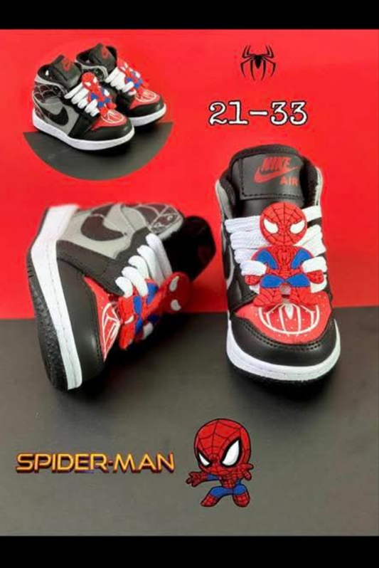 Kids spider man nikes