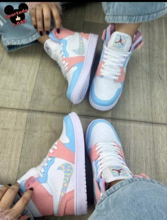 Womens pink/blue nikes