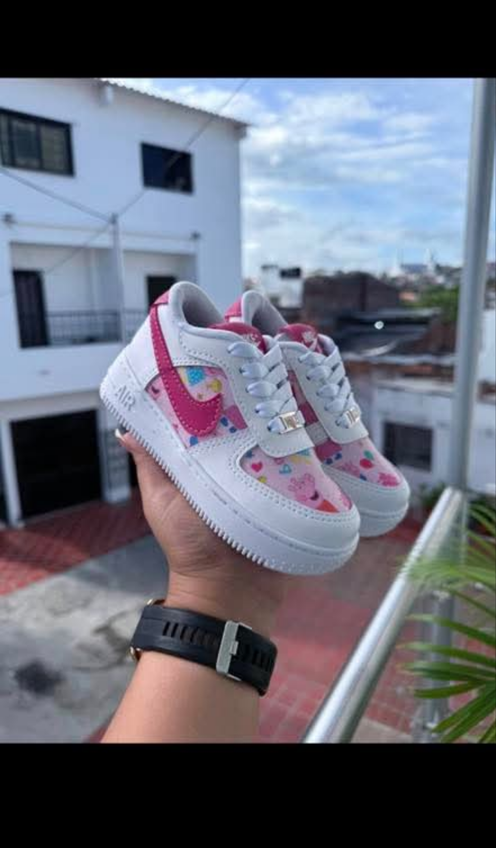 Womens peppa pig white/pink dunks