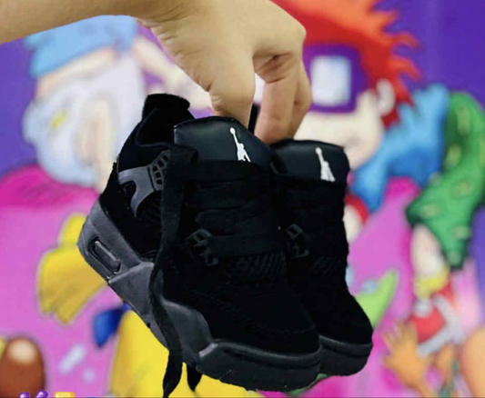 Kids black Jordans
