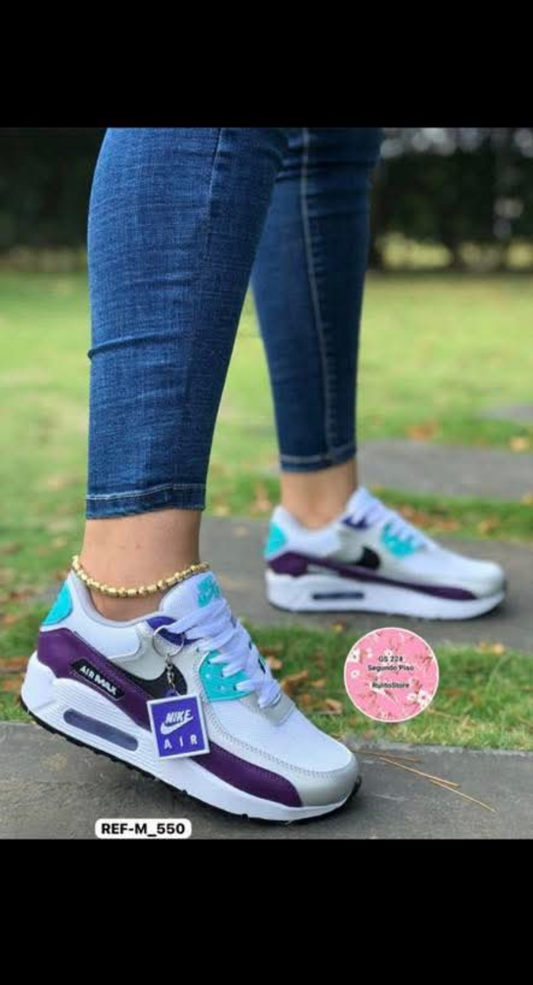 Womens white/purple/teal nike air