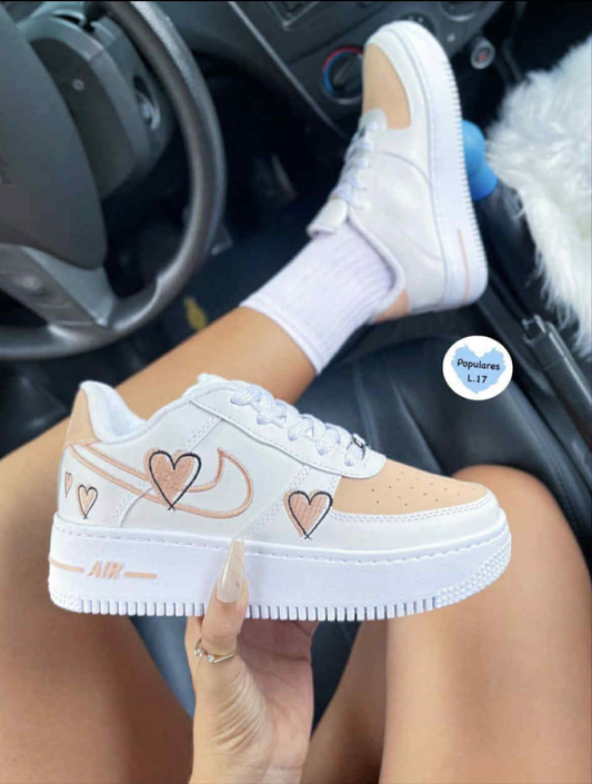 Women's peach heart nikes