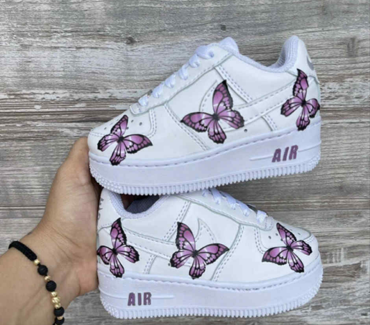 Women's purple butterfly nikes
