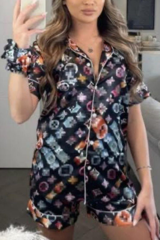 Rainbow Black Lv Pajamas