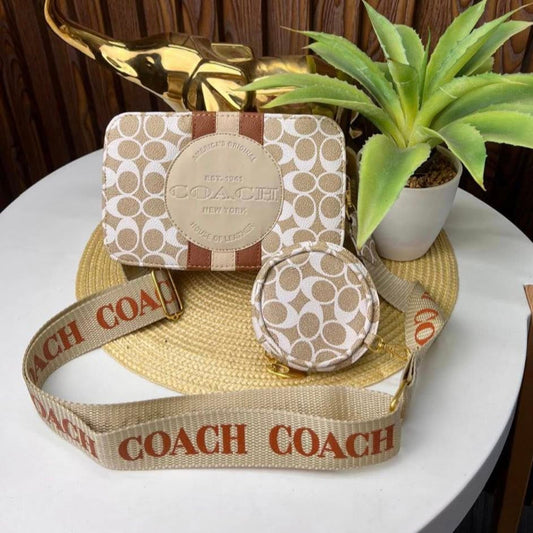 Beige Coach Crossbody