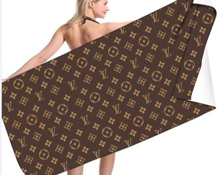 Brown & Black lv towel