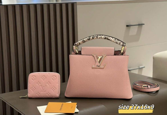 Pink/snake print LV purse/small wallet