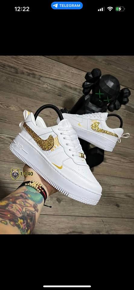 Womens glitter gold air force 1